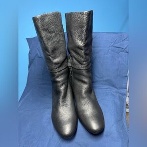 Levity Betty Black Pebbled
Leather Mid-Calf Boots Size 8.5